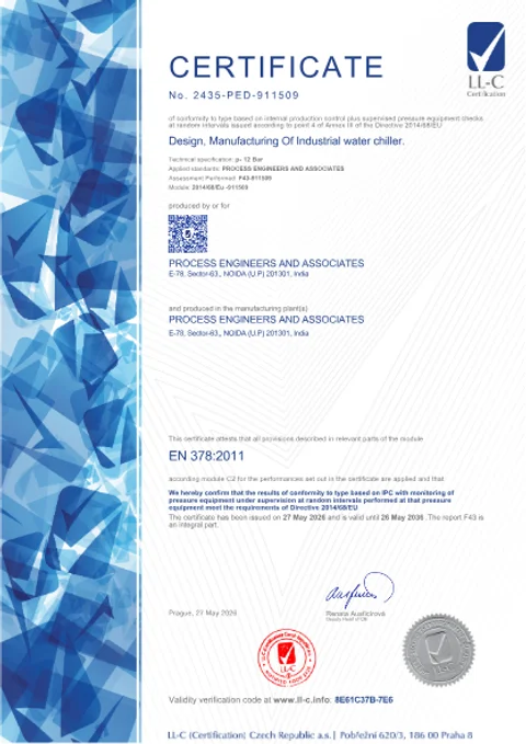 CE PED certificate preview